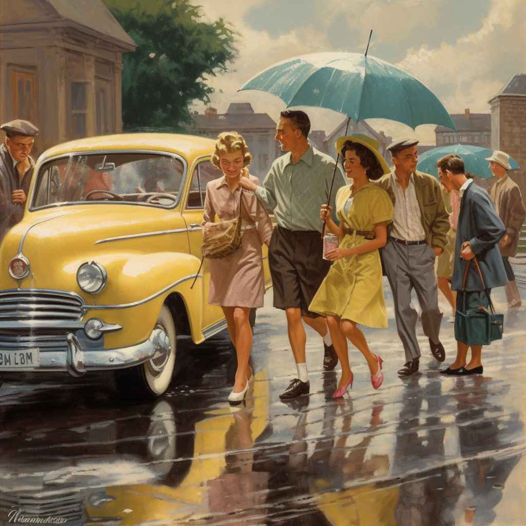 Arthur Sarnoff's iconic Les Ennemies painting