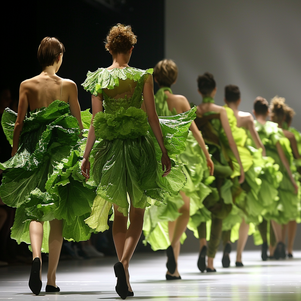 Lettuce leaf fashion show outfits