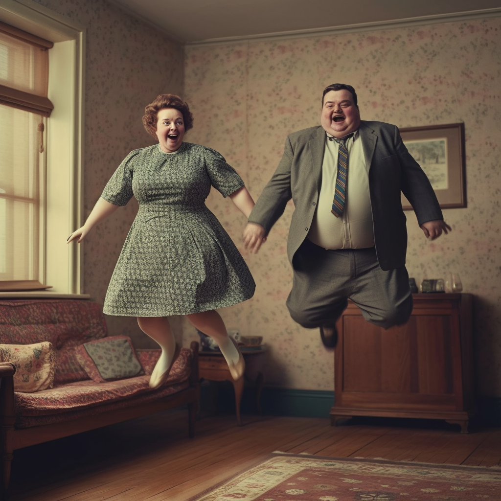 Levitating fat people in the 1950s