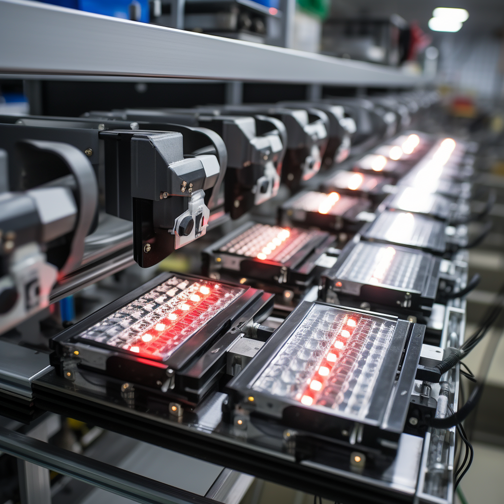 Production line of LGPs used in LED panels