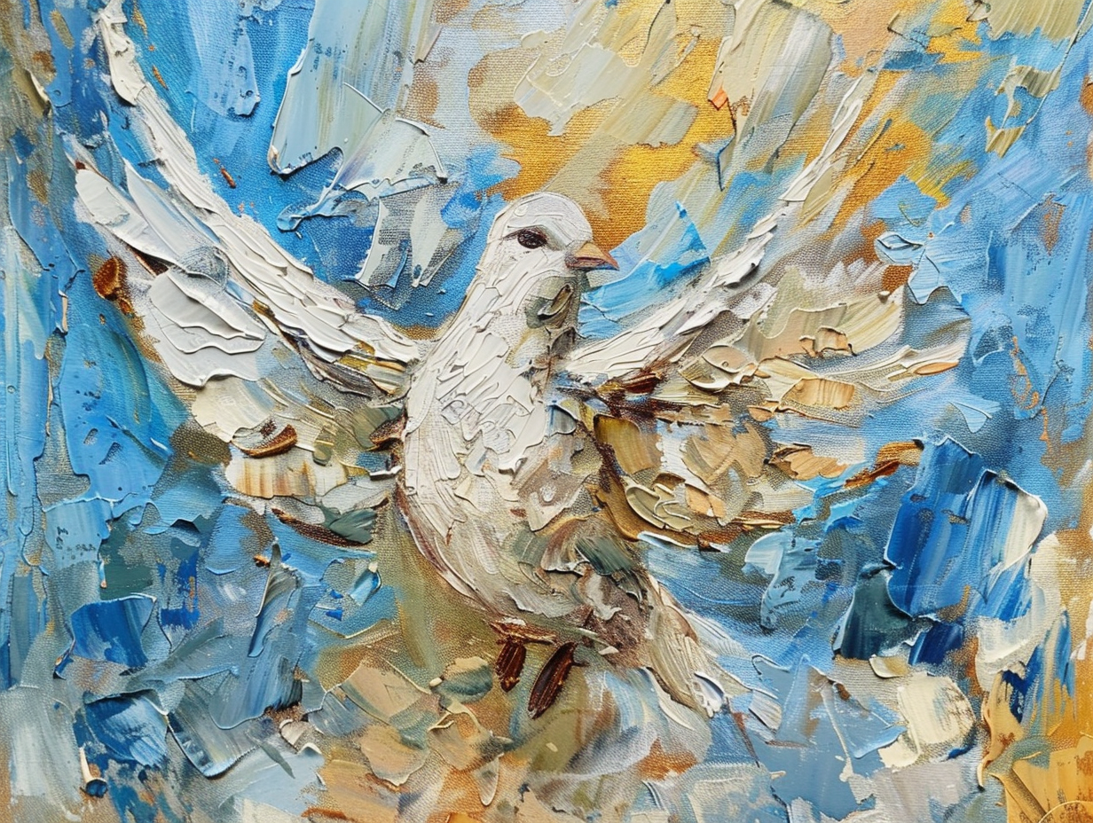 Liberty Bird Oil Paint Abstract