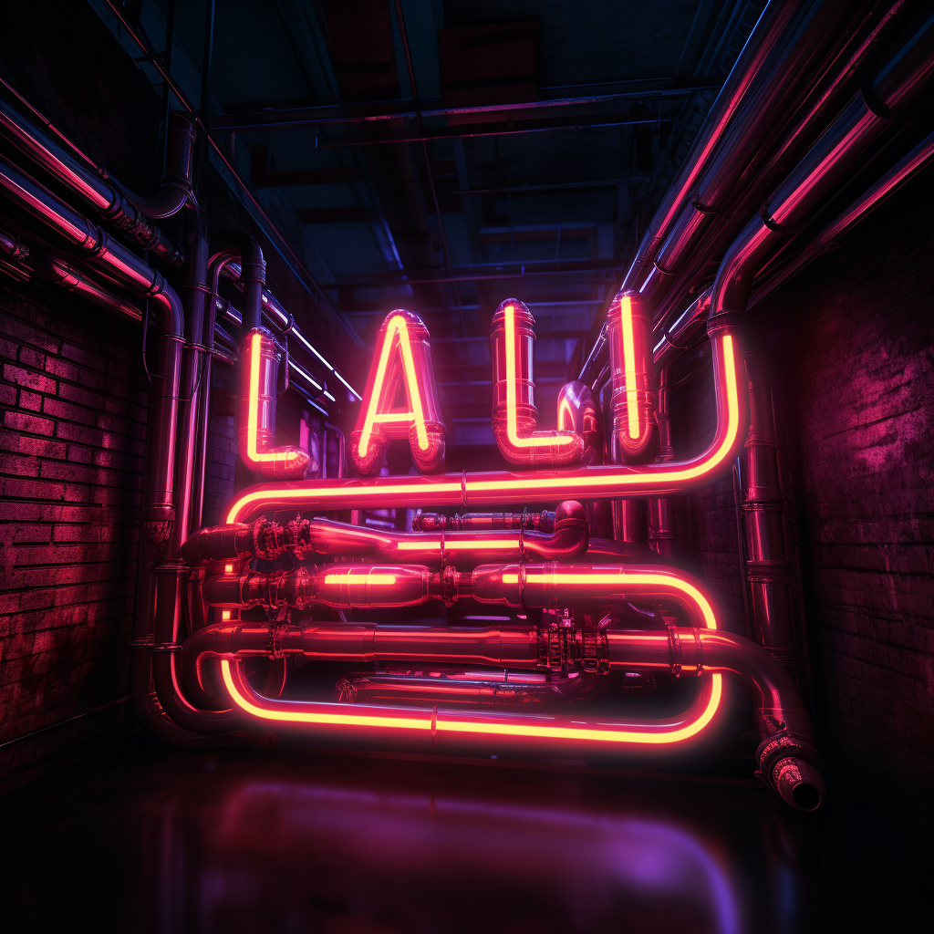 Realistic LIC Text with Neon Lights