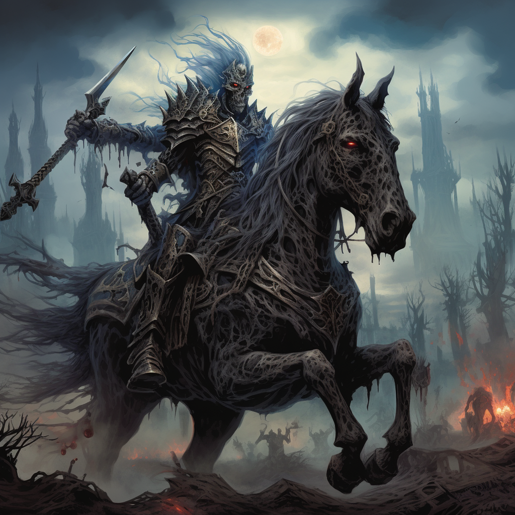 Dark Lich Knight on Zombie Horse