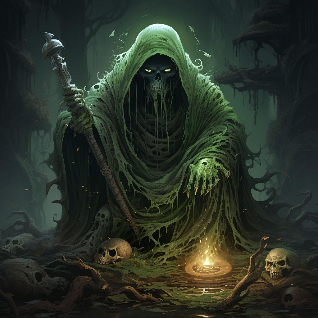 Sinister Lich surrounded by green ooze