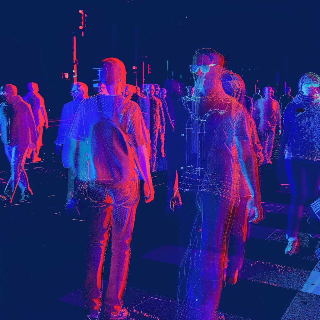 Lidar Scan Crowd City