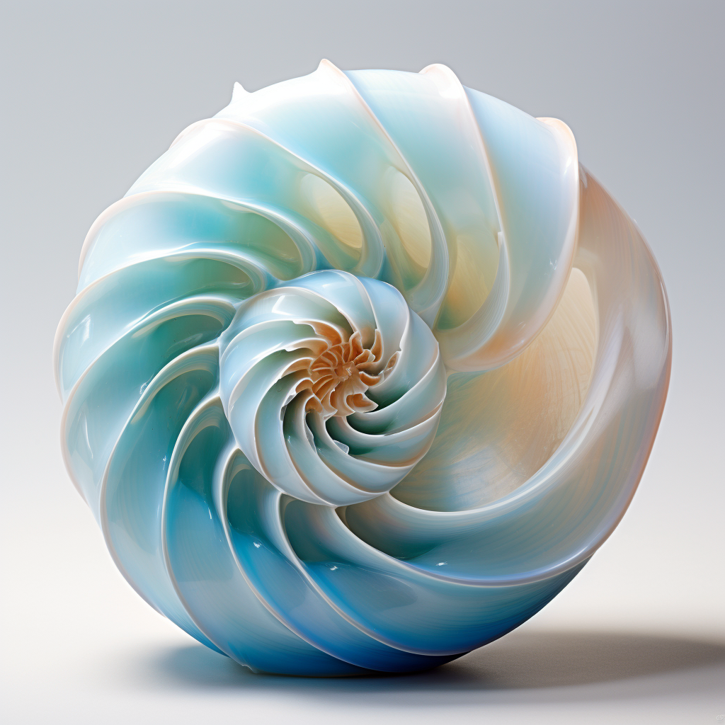 Beautiful light blue spiral shell