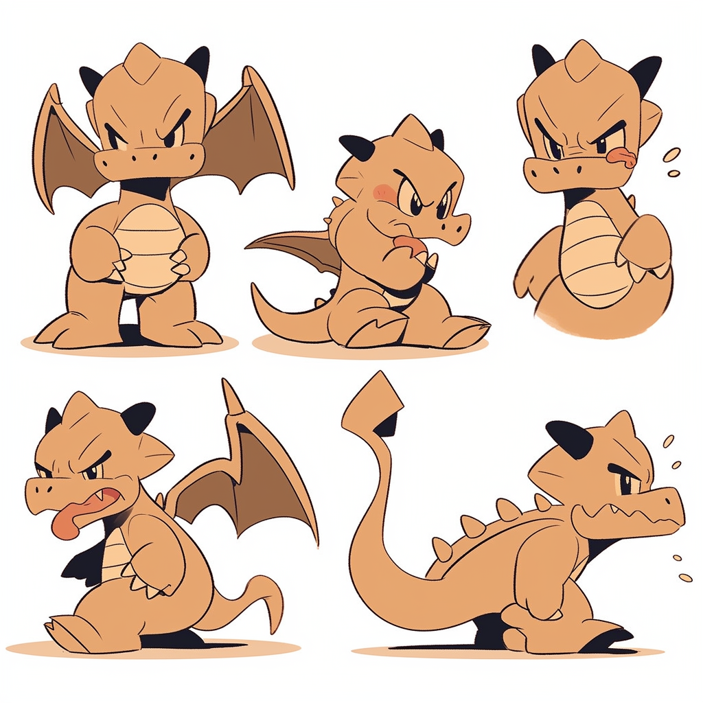 Animated Angry Dragon Illustration