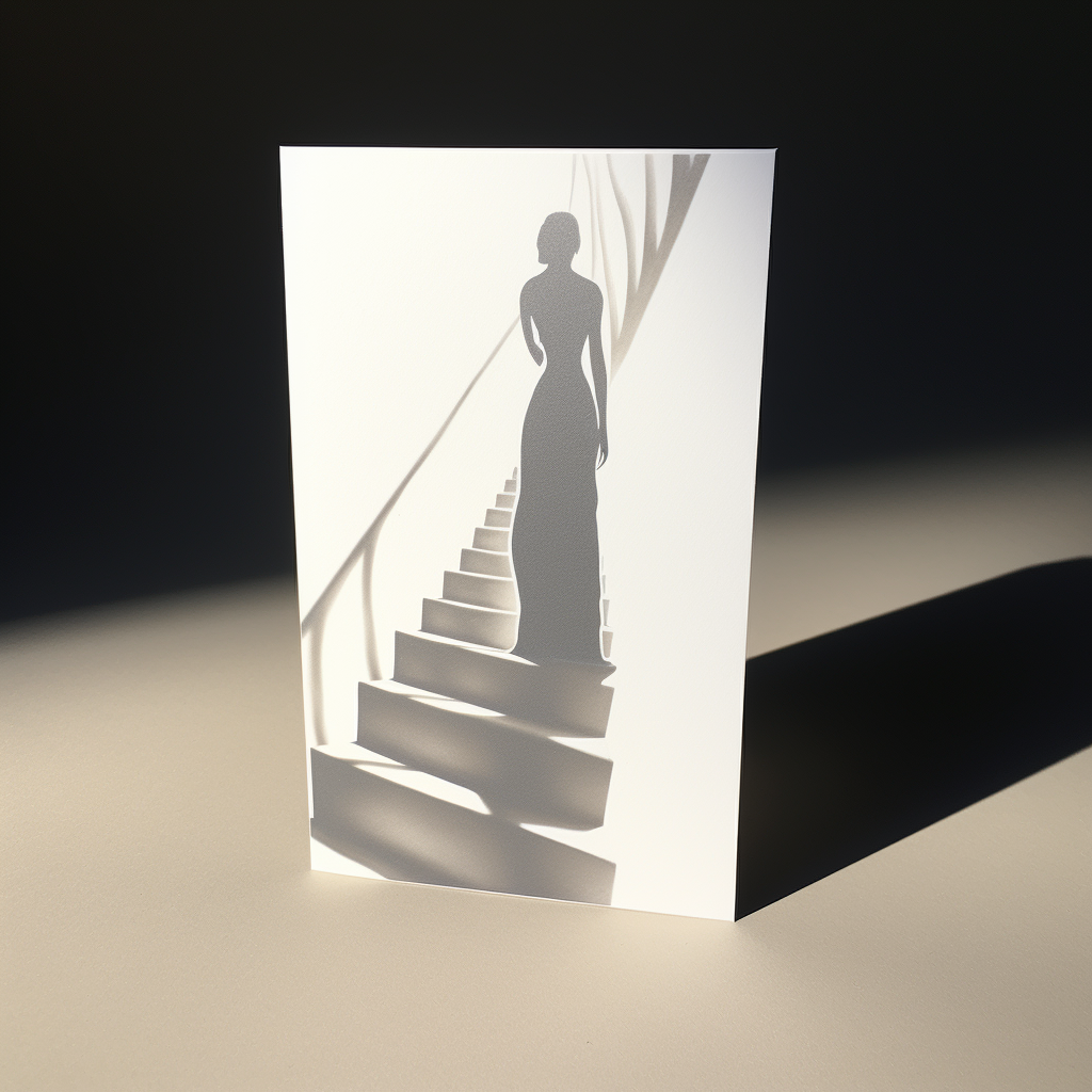 Stunning light shadow patterns on A5 blank card