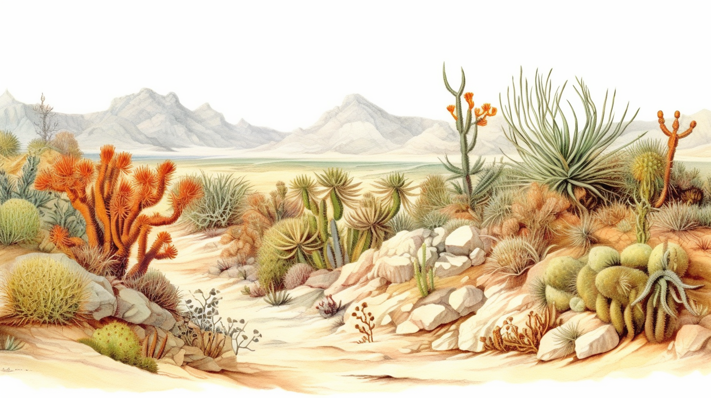 Light watercolor desert dunes clipart