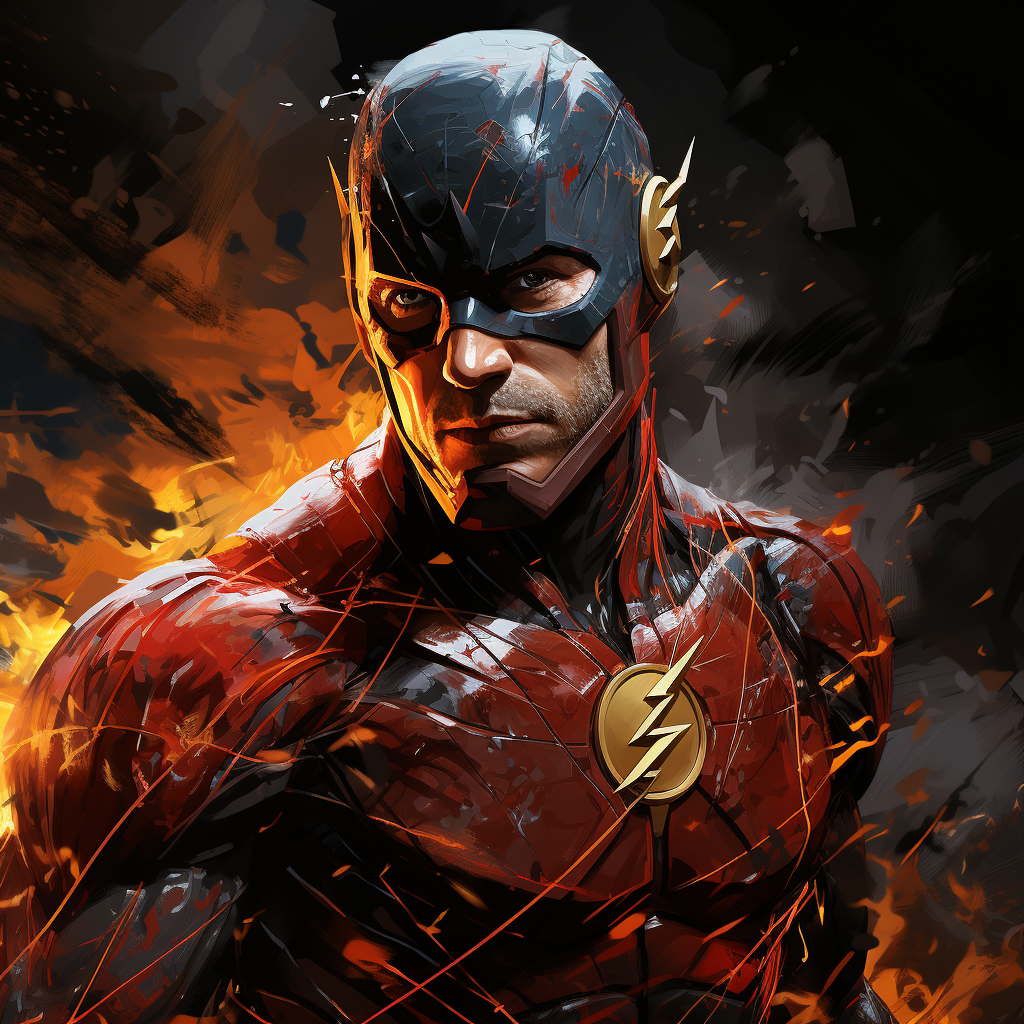 Flash Barry Allen Comic Art Lightning Thunderstorm