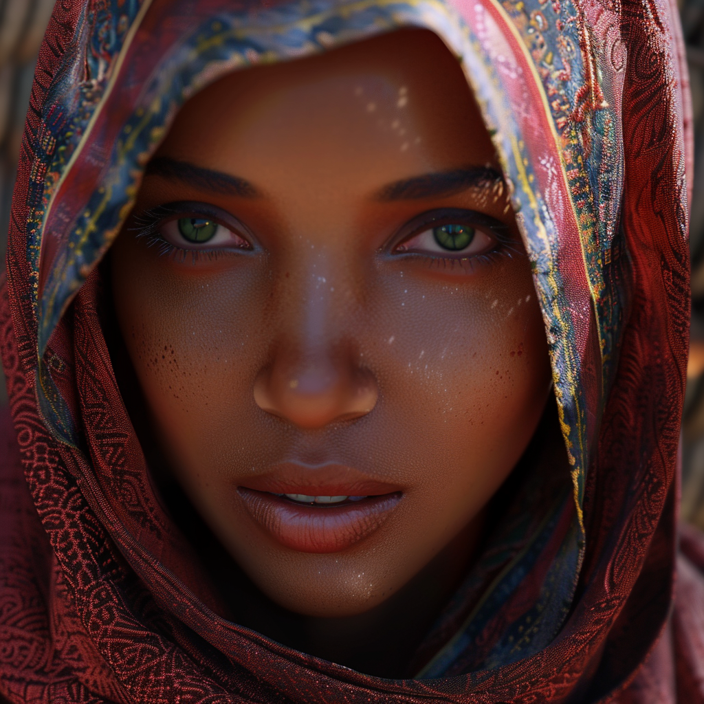 lightskin Somali girl cinematic beauty