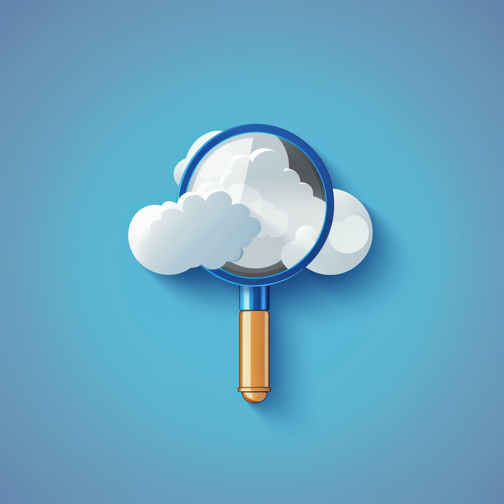 Limpid SaaS Company logo magnifying cloud contents