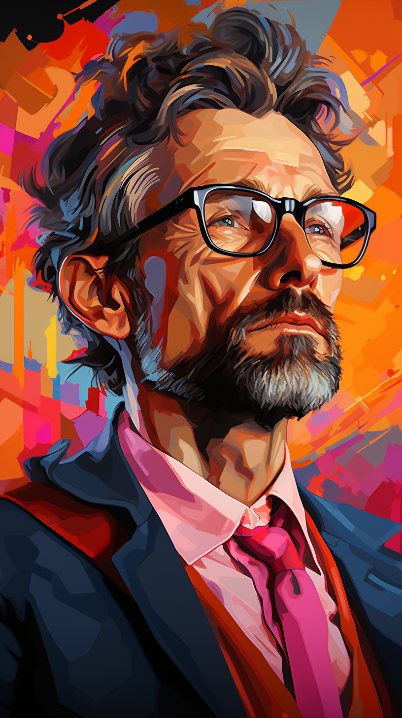 Contemporary Lincoln artwork with vibrant and bold expression