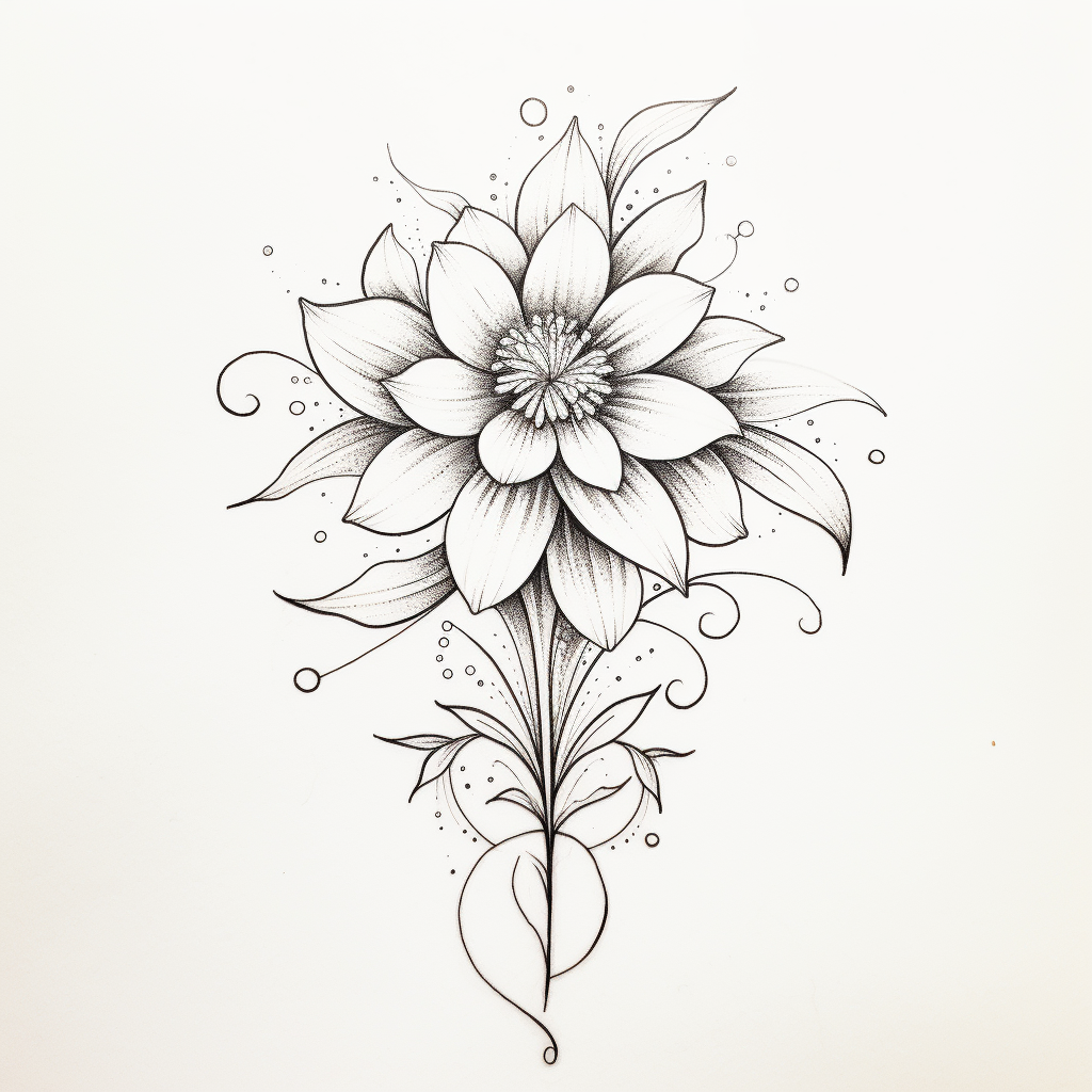 Tattoo design mandela flower