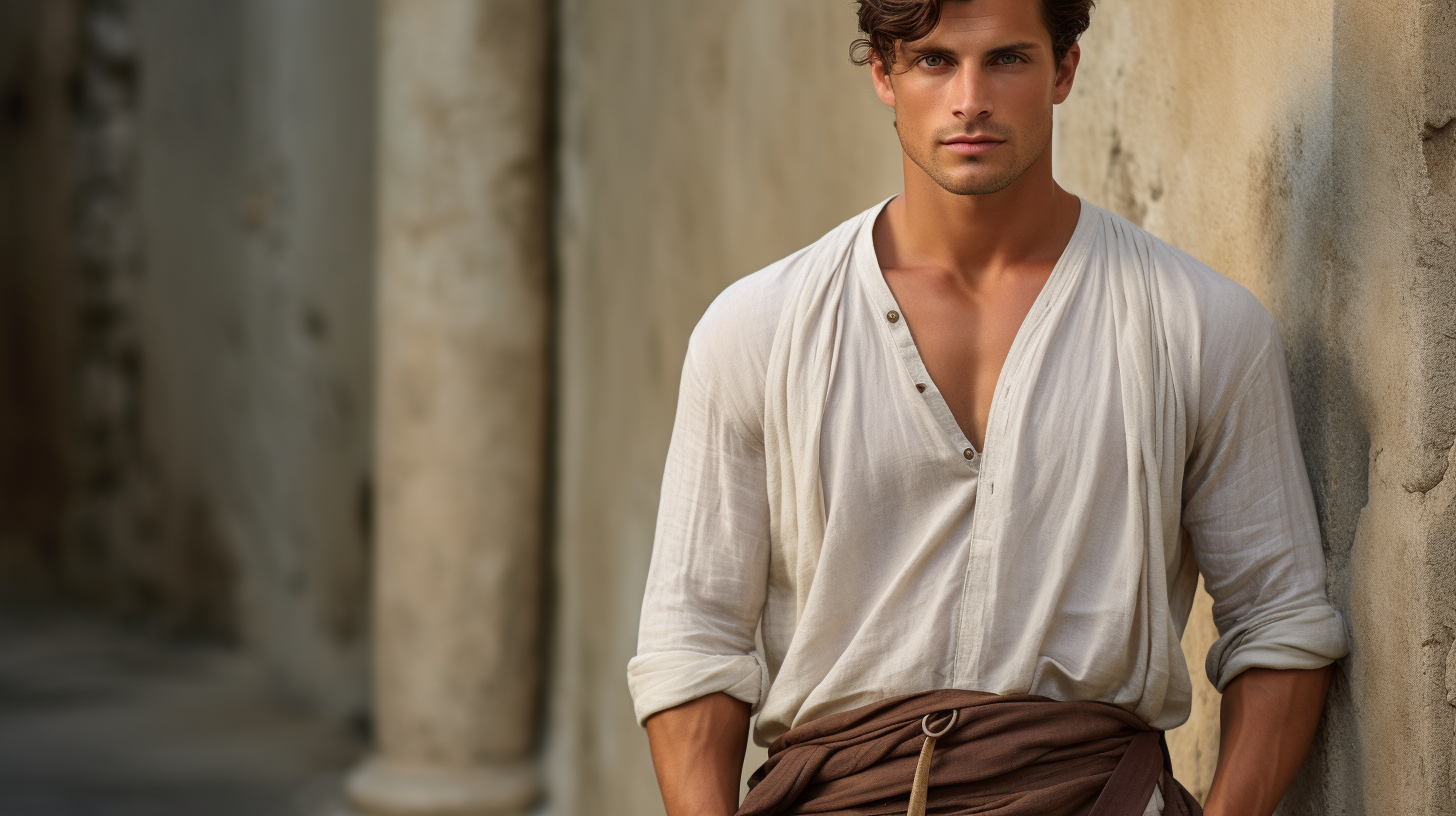 Stylish linen clothing for Roman fashion