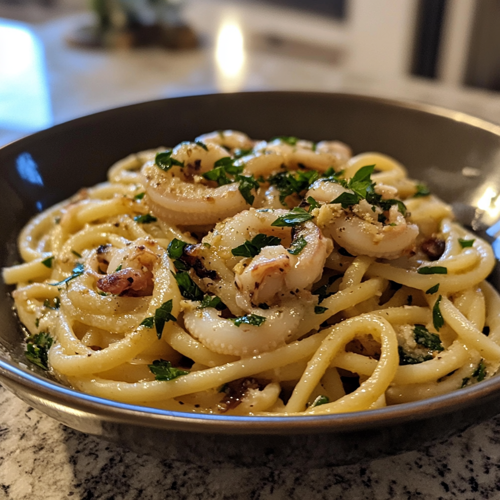 Linguine Calamari Datterini Amateur Kitchen Photo