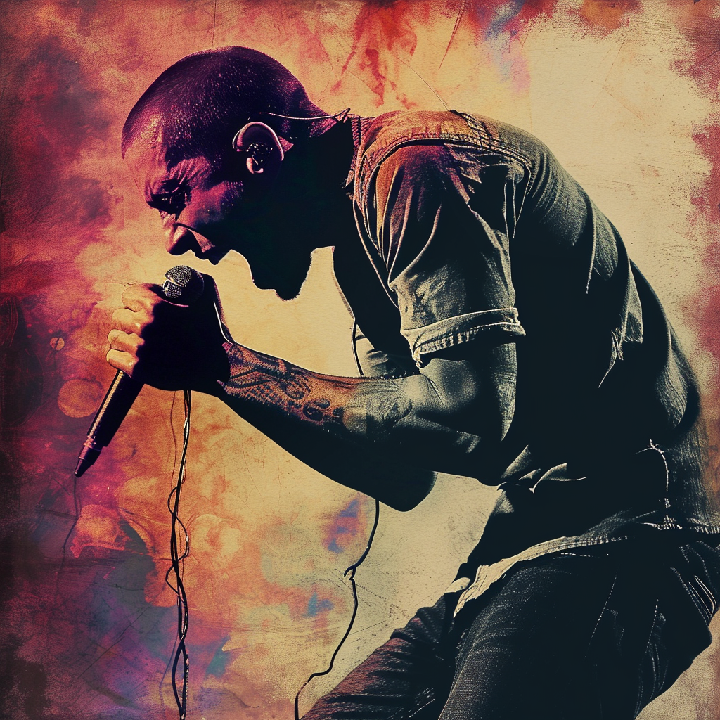 Linkin Park Chester Bennington Screaming Poster