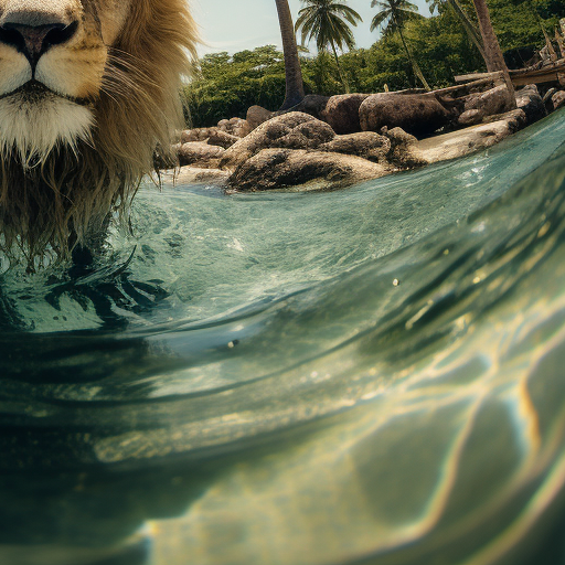 Lion Fisheye Tropical 8K Hyper Quality