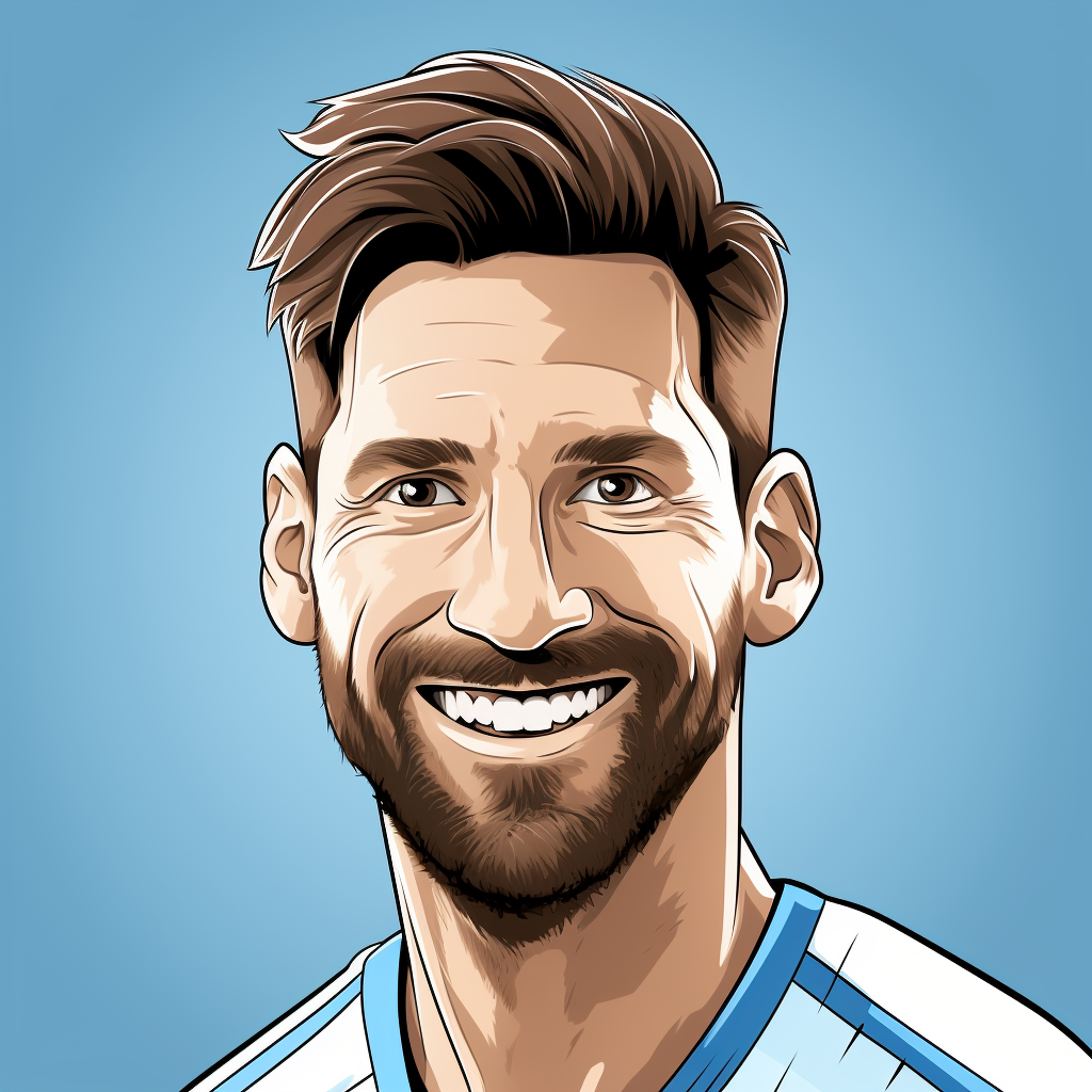 Smiling Lionel Messi in Light Blue Jersey