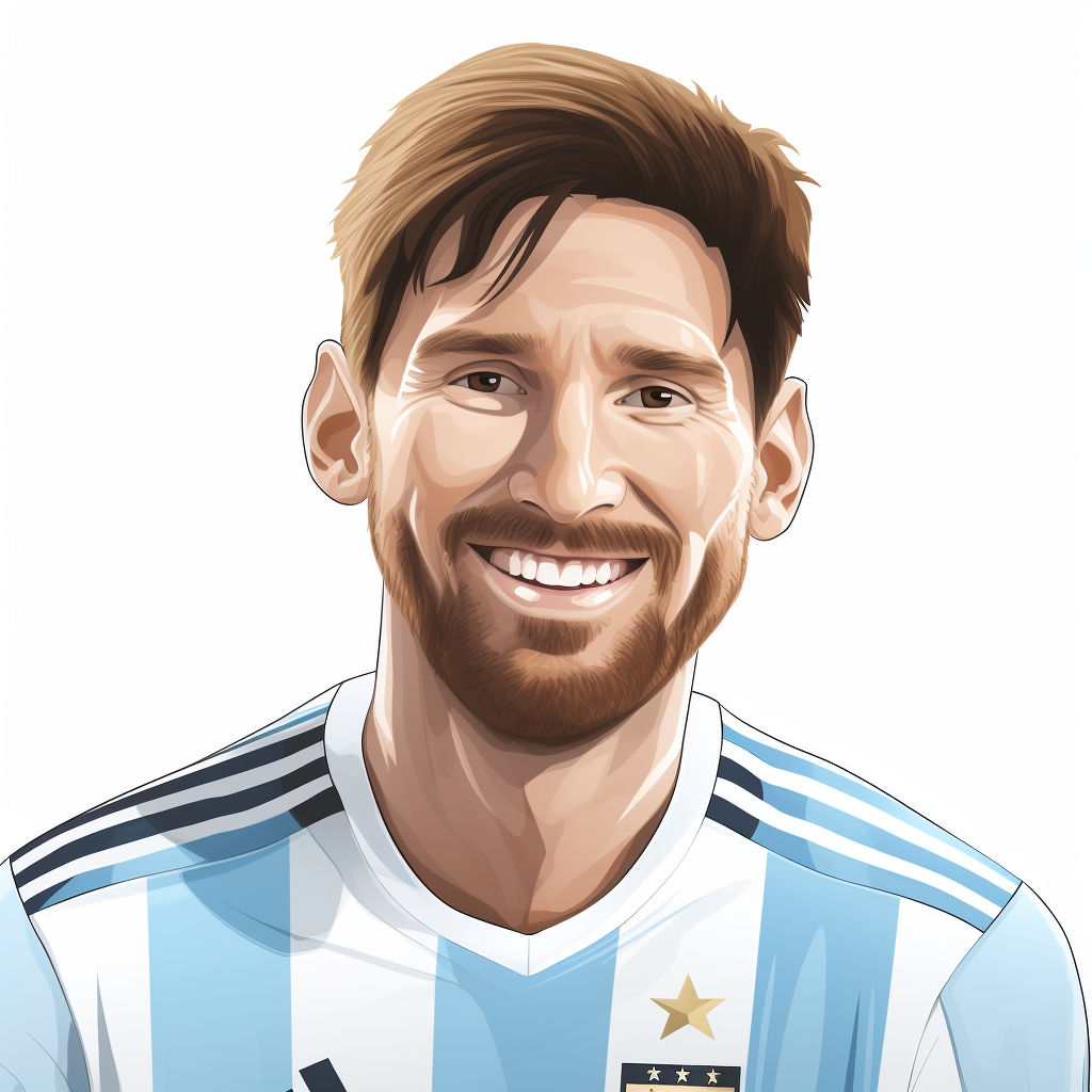 Lionel Messi cartoon headshot