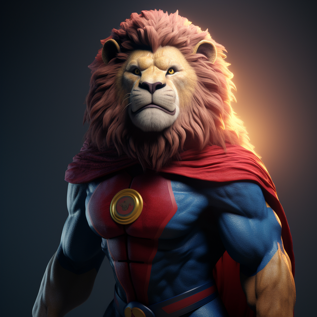 Mopsa The Lion King in Superman Suit