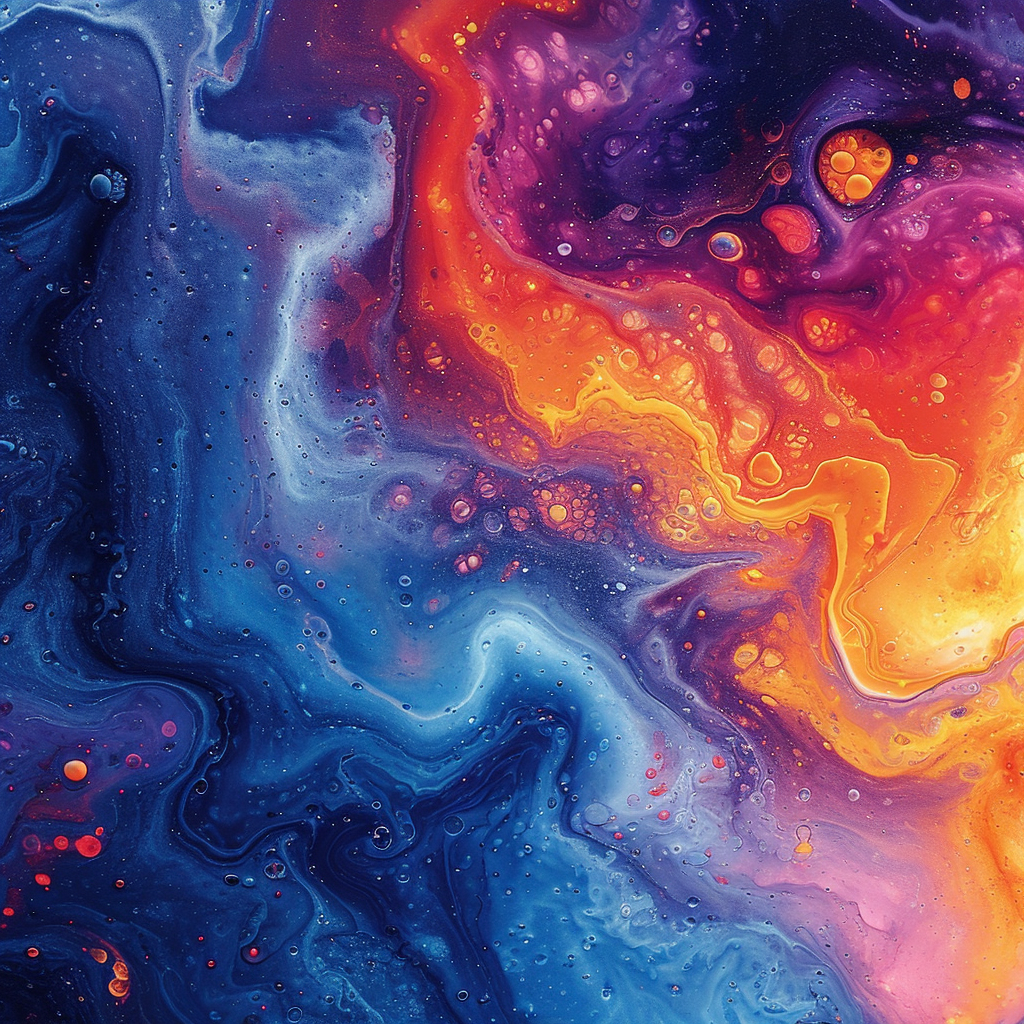 Colorful Liquid Background Painting