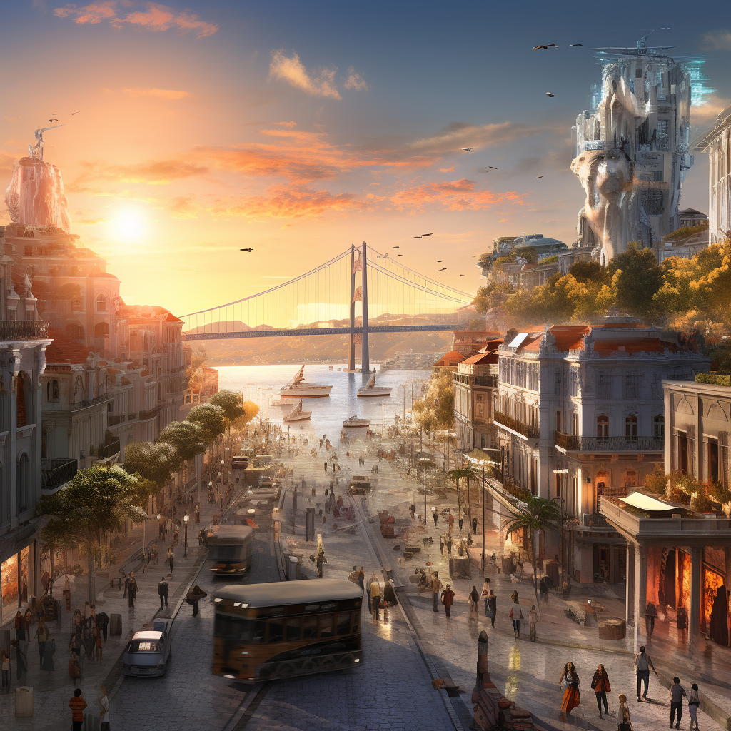 Futuristic Lisbon in 2055