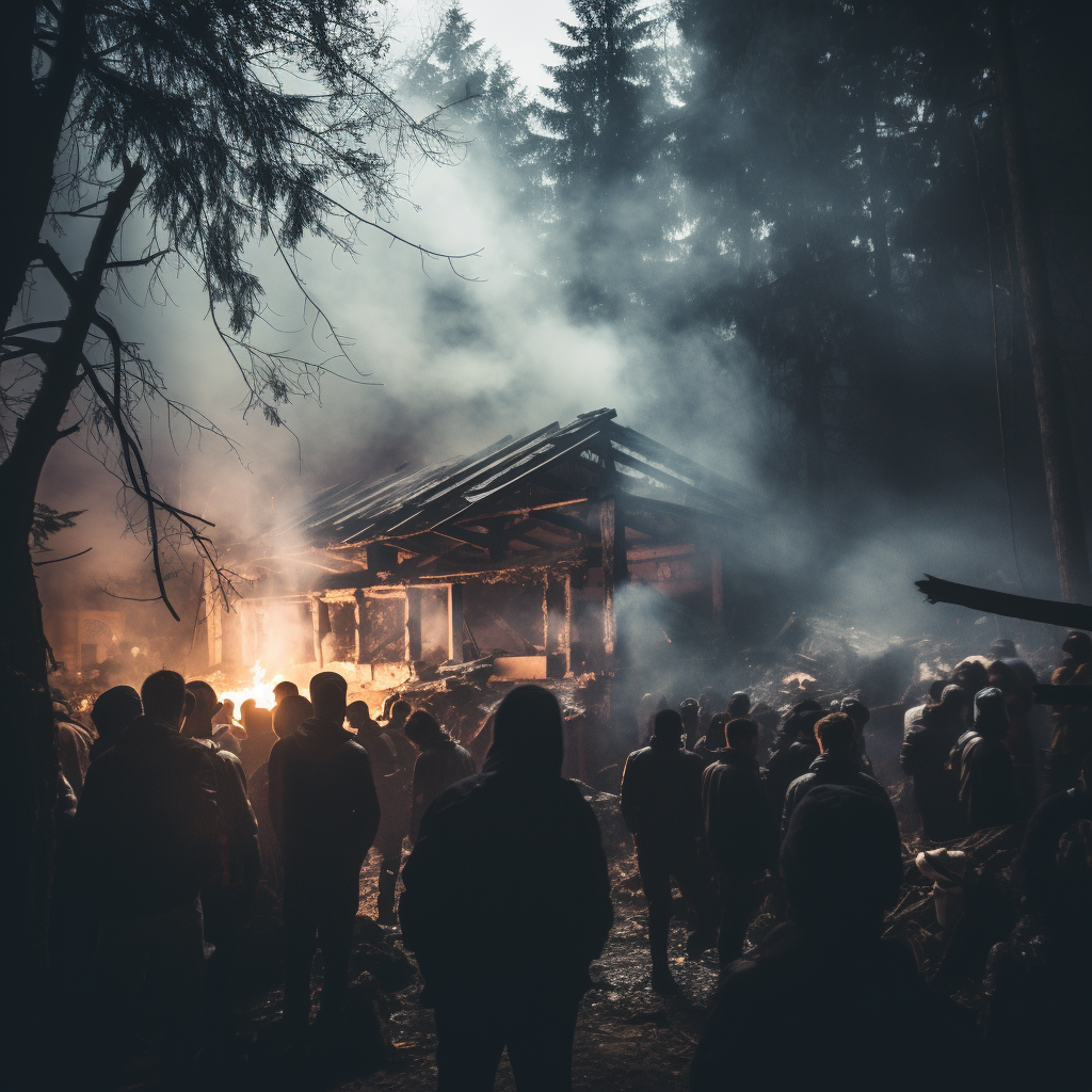 People dancing in Lithuanian techno rave