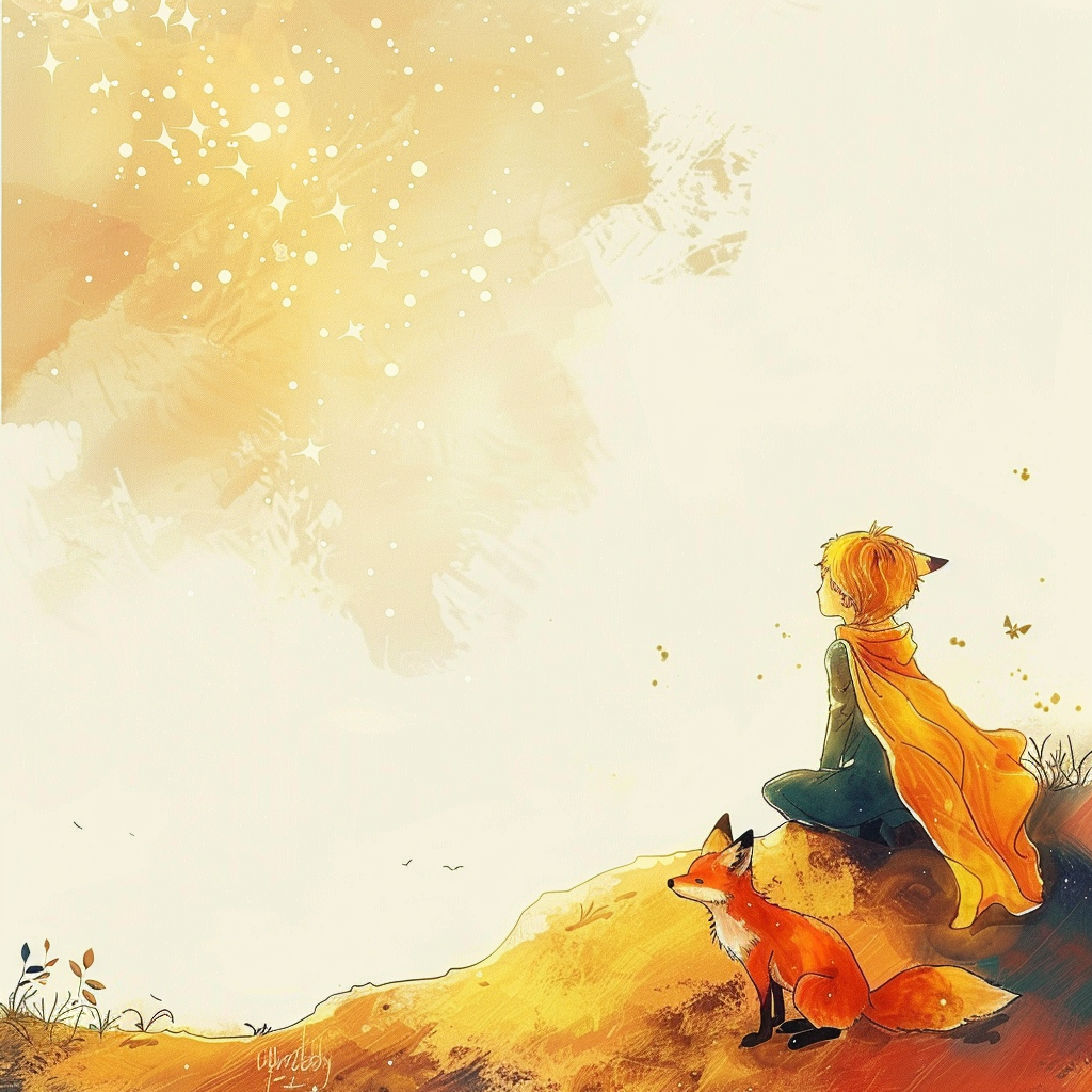 Little Prince Fox Poetry Background