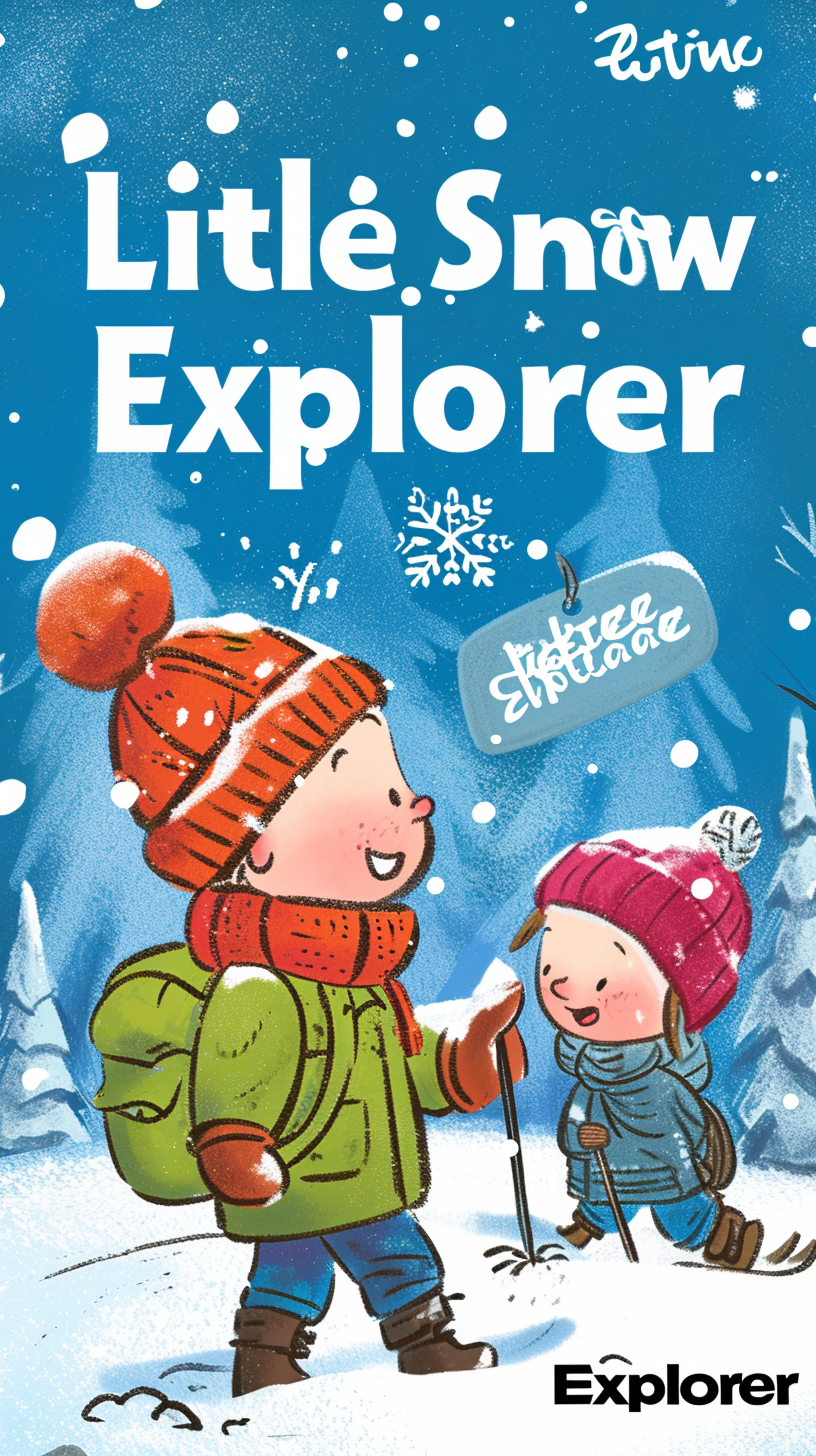 Cute little snow explorer poster