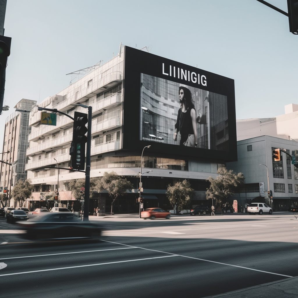 Vibrant living billboard showcasing unique advertising concept