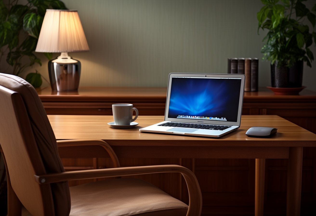 Comfortable Computer Desk in Living Room