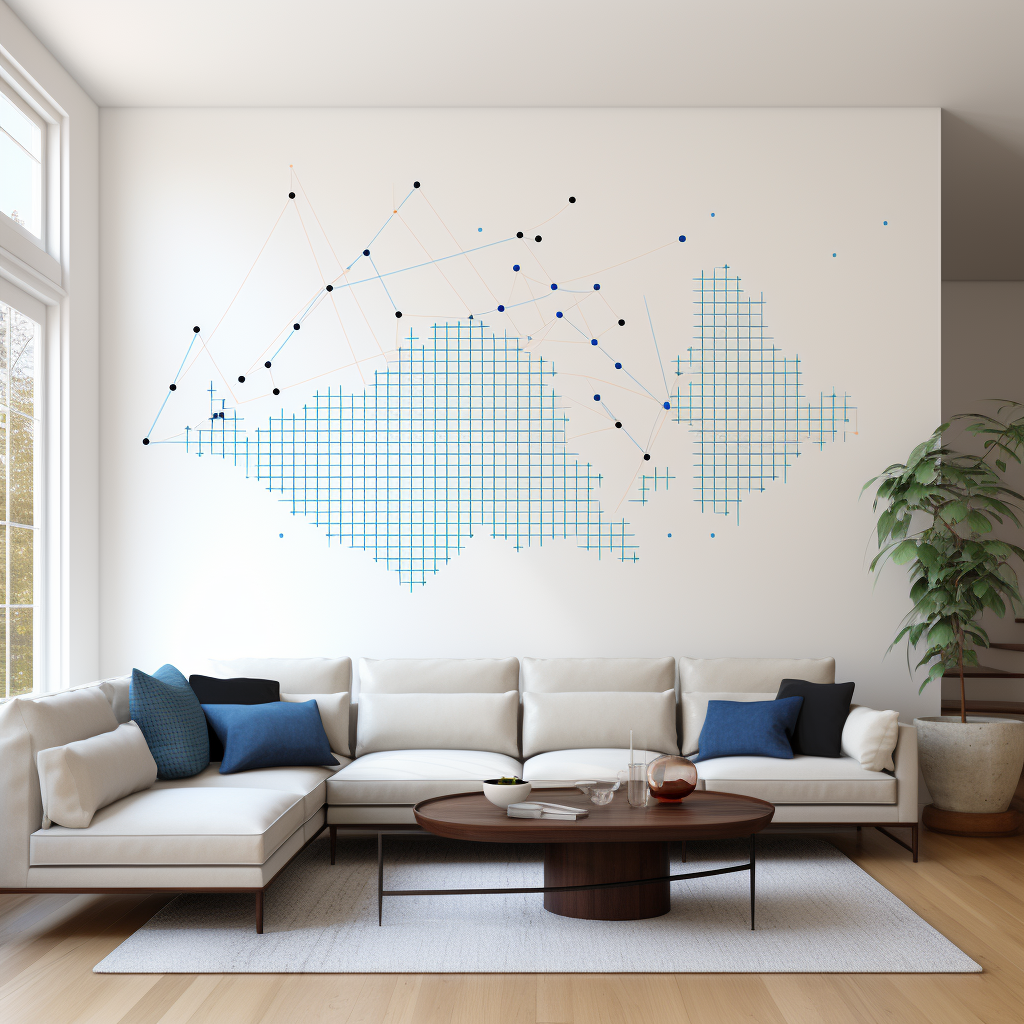 Living room with dotted graphs