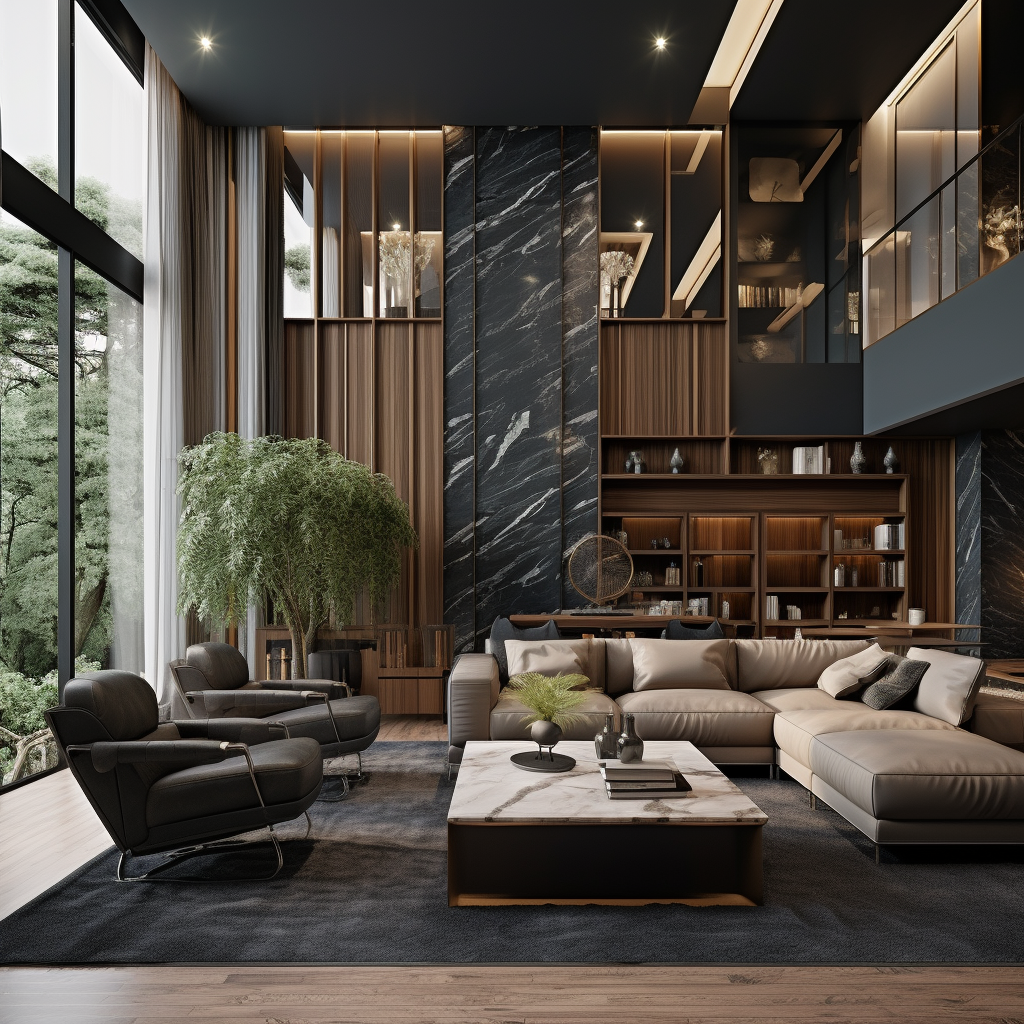 Modern Living Room Elevation Design