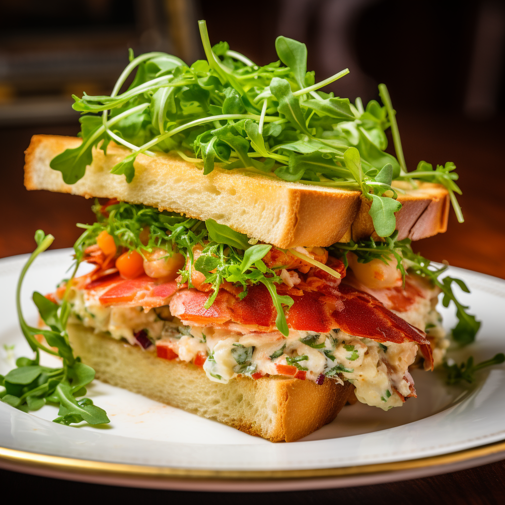 Succulent Lobster Sandwich on Plate