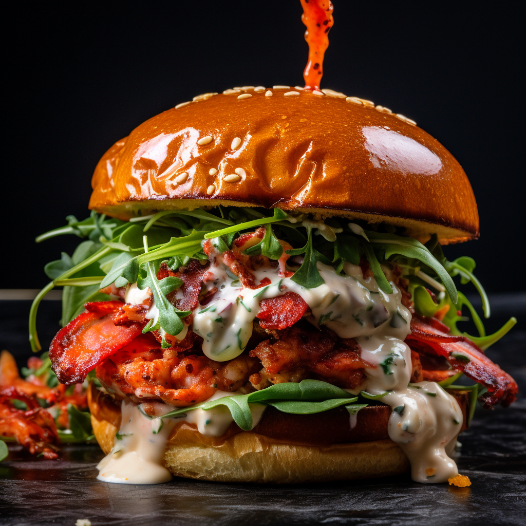 Scrumptious lobster burger on a bun