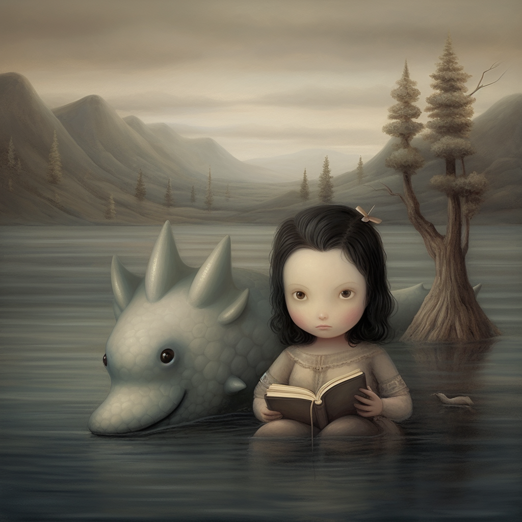 Beautiful Loch Ness artwork by Nicoletta Ceccoli