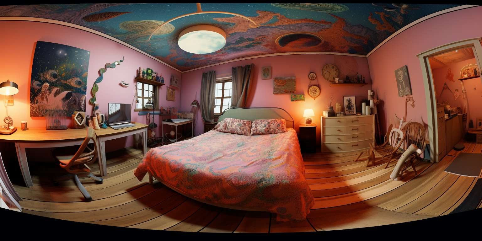 Lofi Girl's Bedroom 360 Degree View