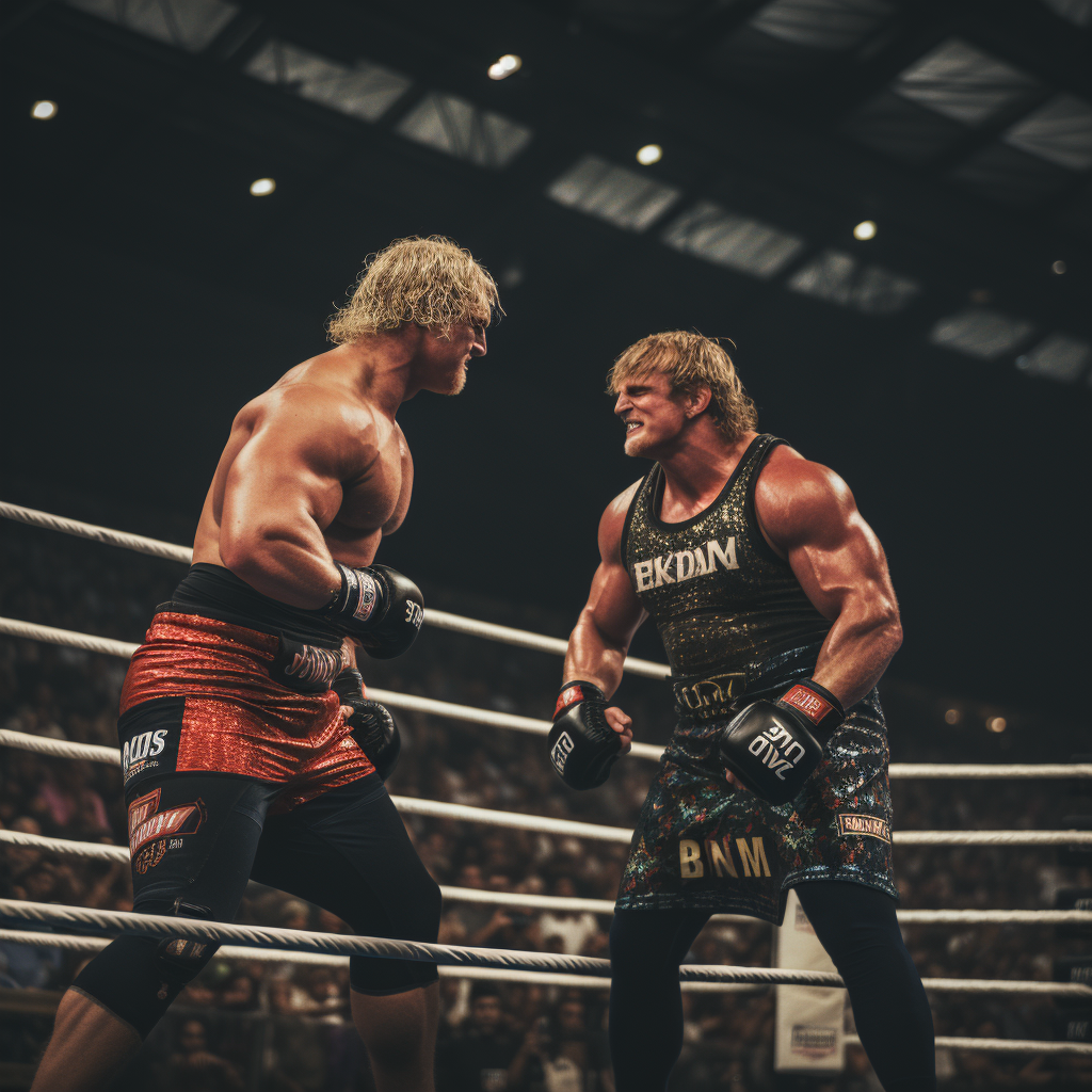 Logan Paul and Brock Lesnar clash in WWE ring