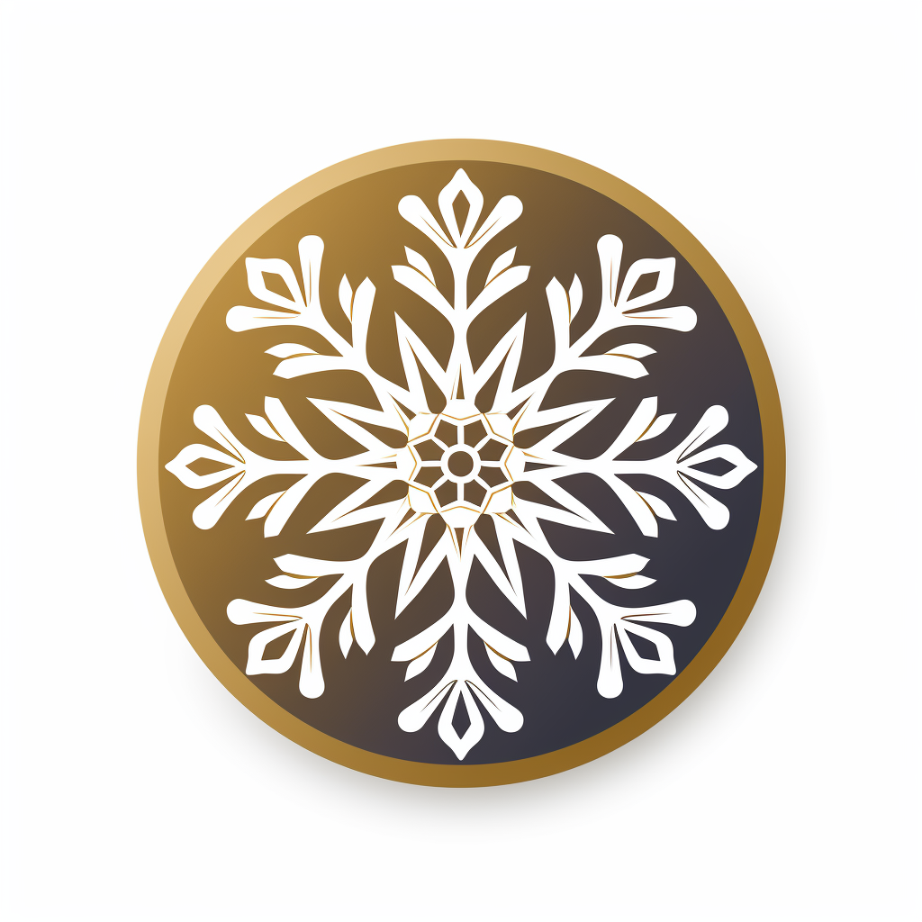 Colorful logo with snowflake