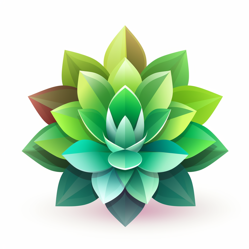 Stunning logo graphic with succulent plant