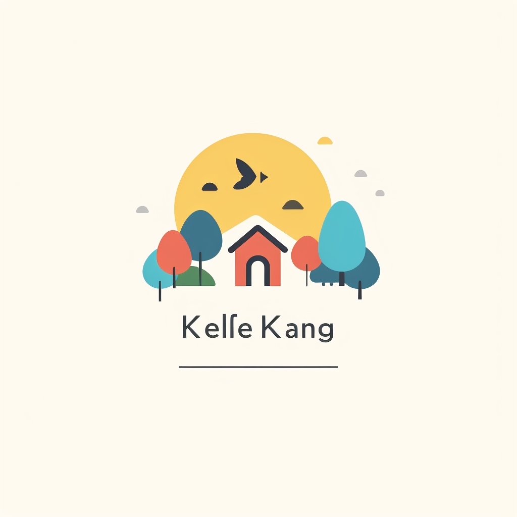 Kindergarten Kids Logo with Nature & Origins