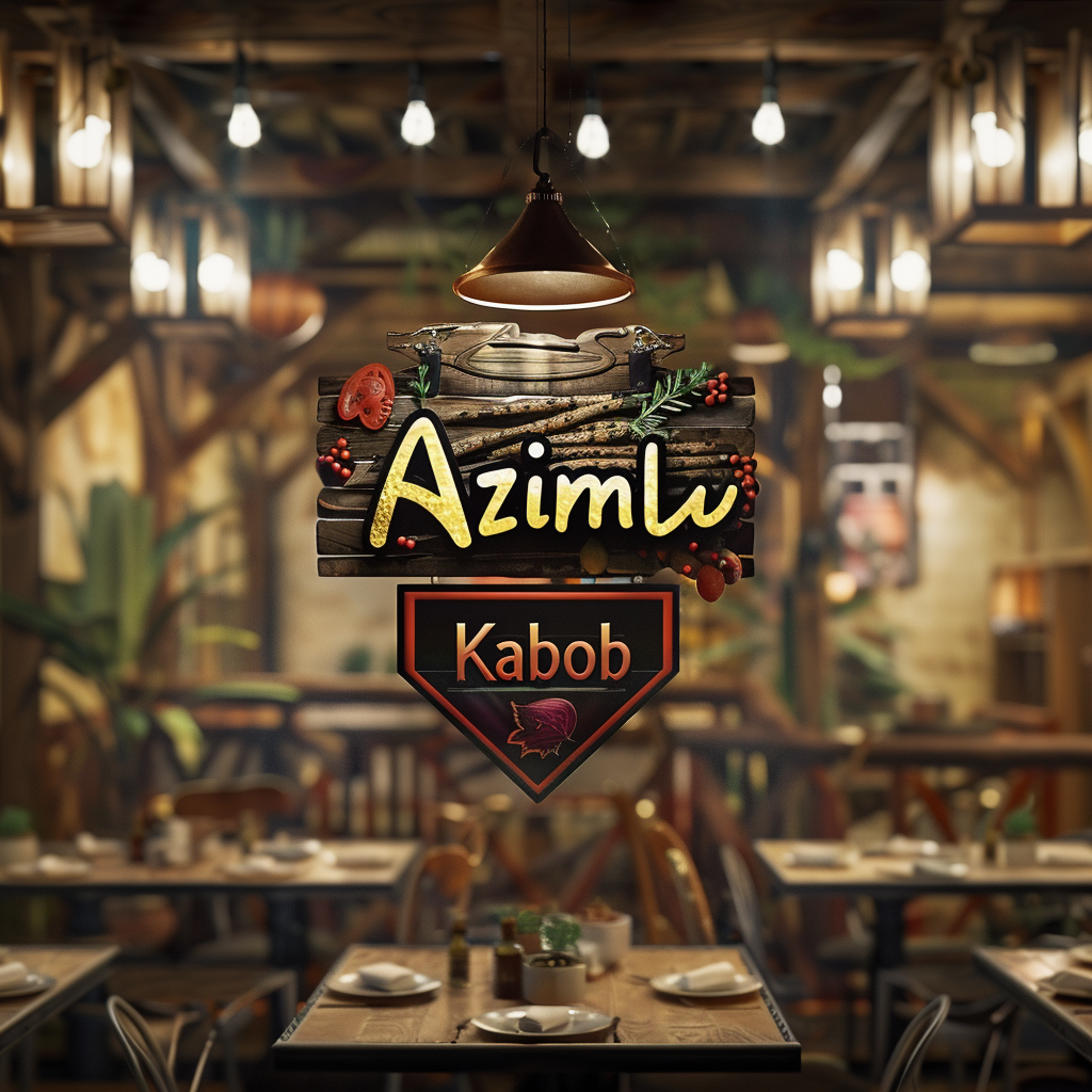 Shashlik Cafe Azim Kabob Sign