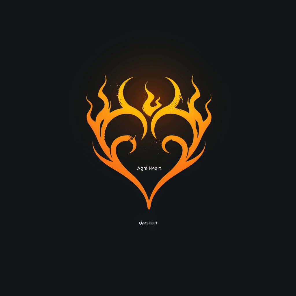 Agni Heart Futuristic Logo Design