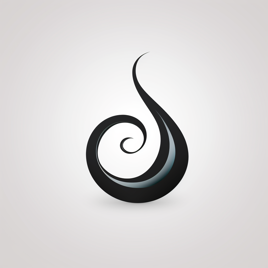 Creative Black and White Logo Ideas with Silky Swirls