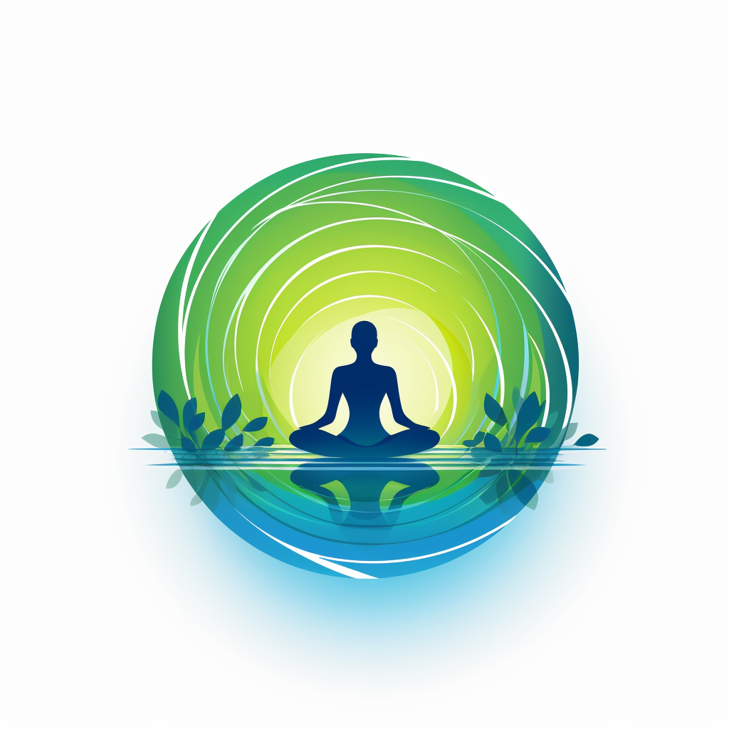 Logo Mindfulness Wellness Psychology Blue Green