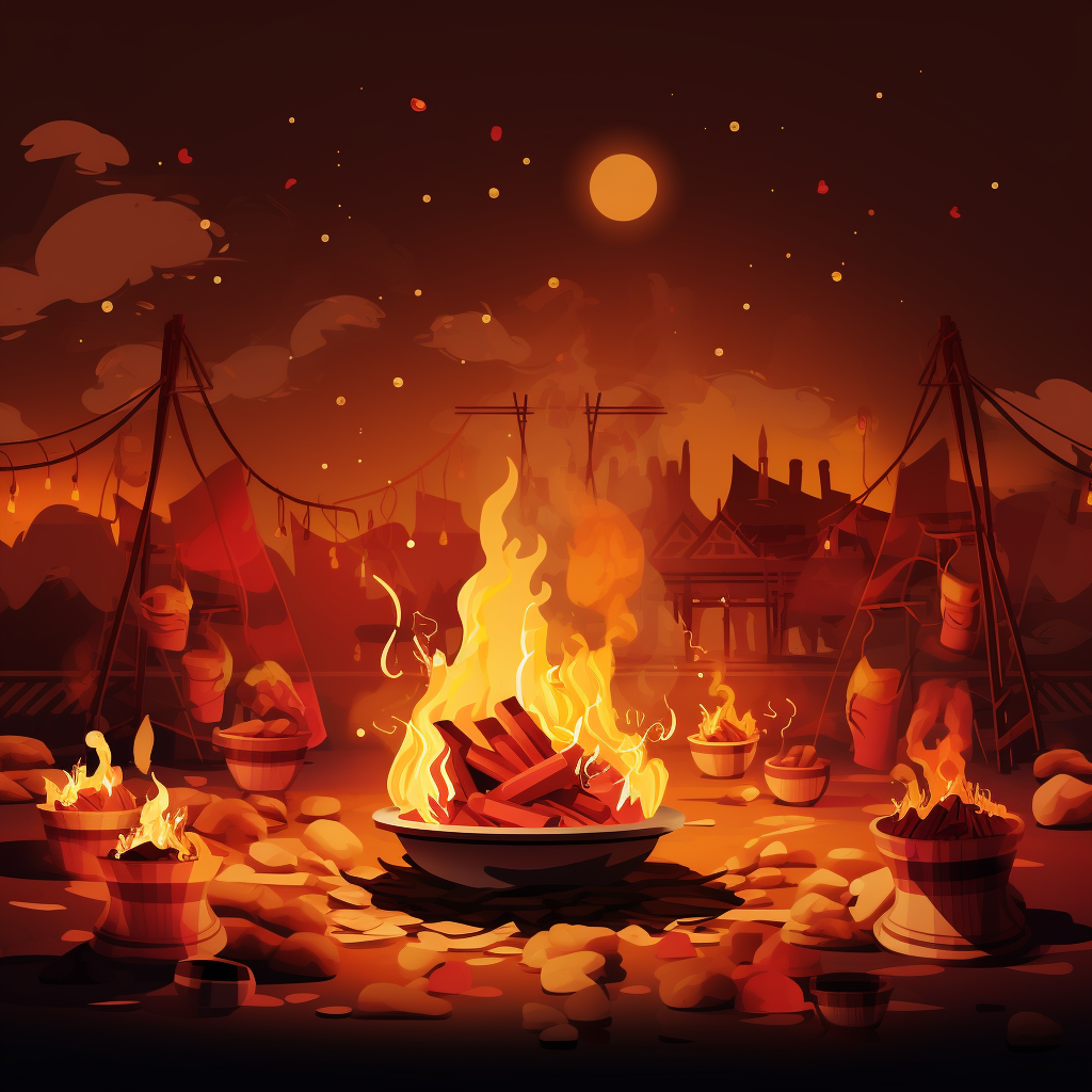 Realistic Lohri Background