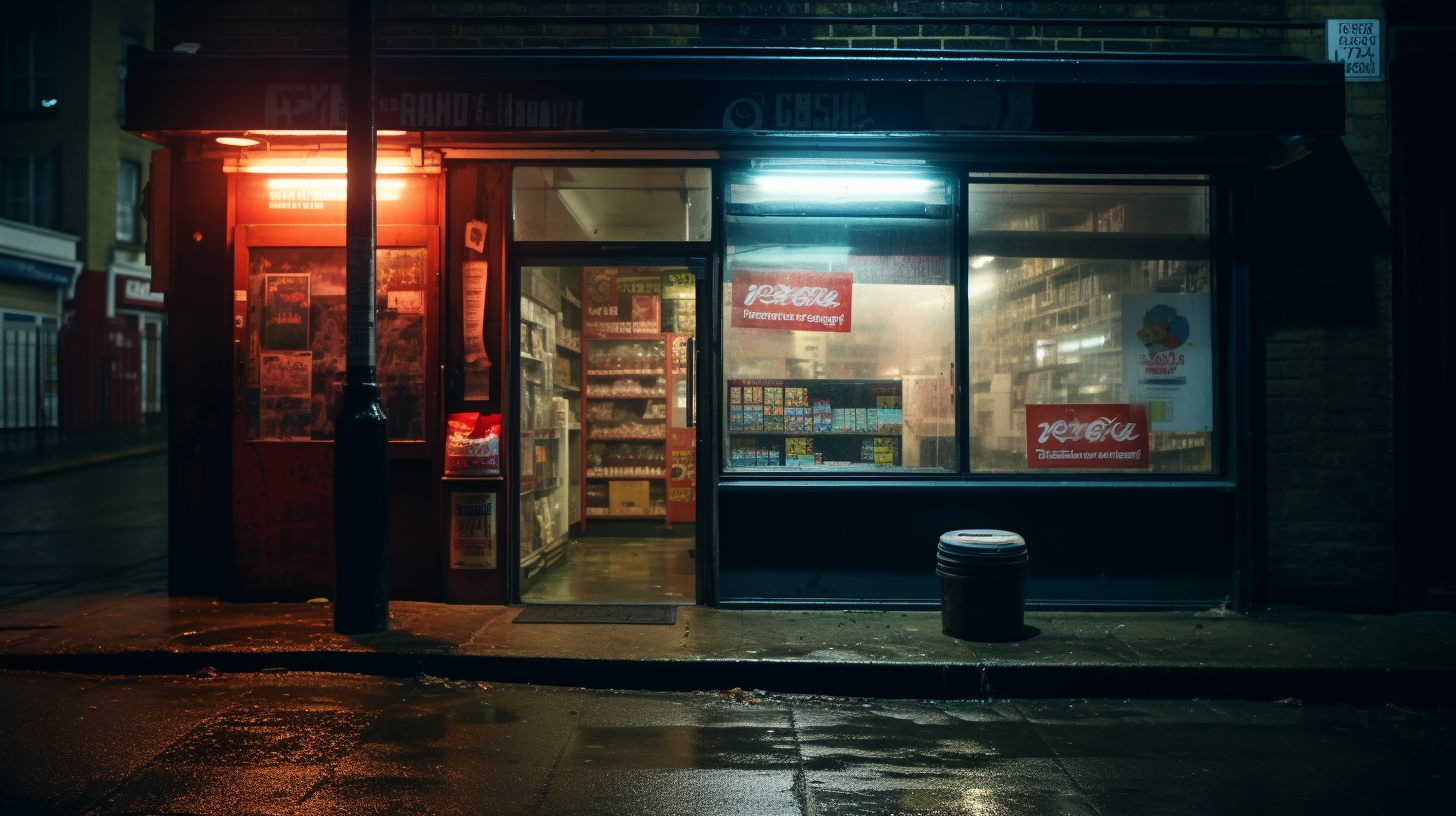 Ethereal London Corner Shop Night