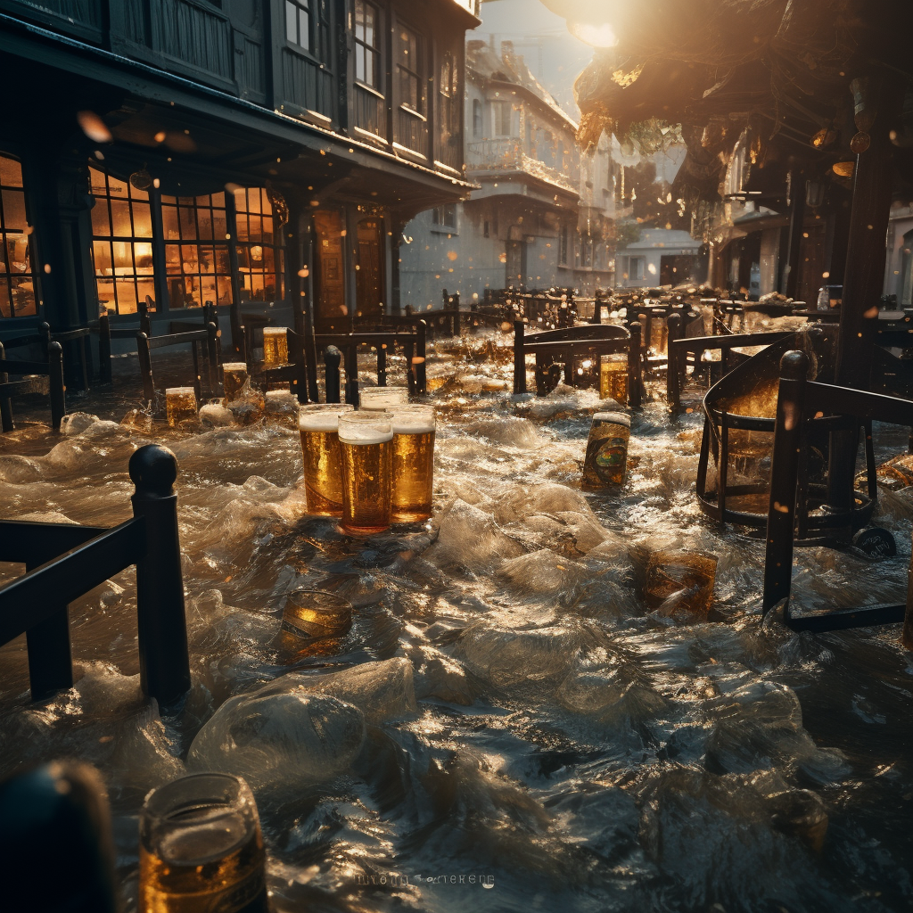 Realistic depiction of London Beer Flood casualty