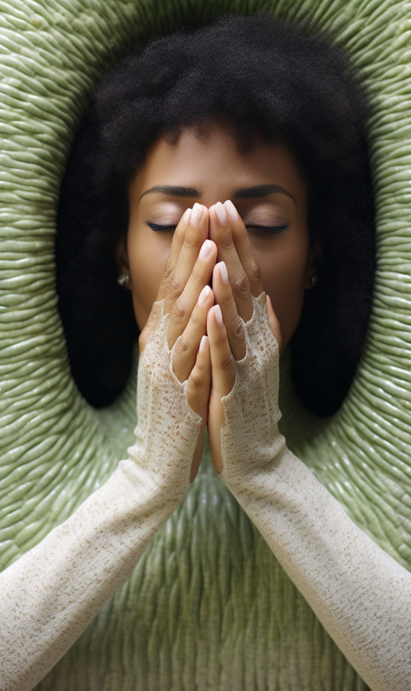 Woman with Long Curved Sharp Fingernails